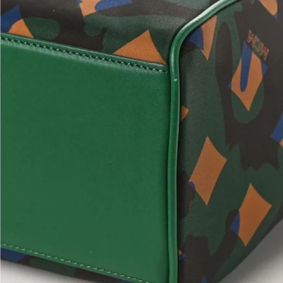 MCM Green Multicolor Geometric Messenger Bag - Picture 8 of 11